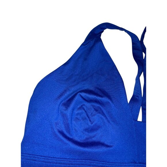 Victoria Secret VSX Sports Bra Size Medium Blue Wire Free - Picture 2 of 7